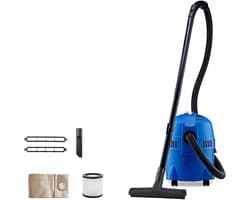 TIM® Karcher - Karcher Stofzuiger - Bouwstofzuiger - Festool Stofzuiger - Bouwstofzuiger Zonder Zak - 12 - Blauw - 47cm x 39cm x 36cm