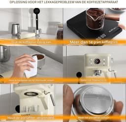 Empstorm Semi‑automatische espressomachine - 20Bar Druk - PID Temperatuurregeling Geschikt voor gemalen koffie & capsules - 1,5L Watertank -wit — thumbnail 2