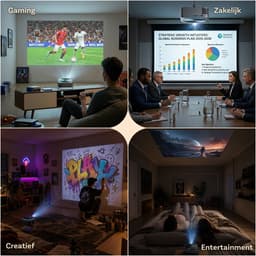 Beamer met WiFi & Bluetooth van MMOBIEL – 1080P, 320 ANSI, 4K Ondersteuning, Automatische Keystone Correctie, 200 Inch – Voor HMDI, USB, iOS & Android – Home Cinema Projector — thumbnail 4