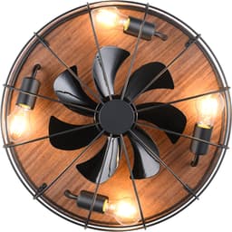 Fantiluxe - Olav - Plafondventilator met verlichting - Zwart - Ø48cm - Afstandsbediening - Met lamp - Plafond ventilator - Slaapkamer — thumbnail 4
