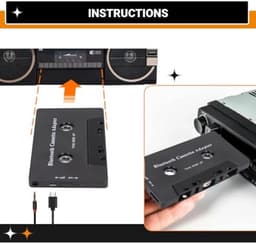 Bluetooth Cassette Adapter Hoge Fidelity Stereo Tape Ontvanger voor Auto Tablet — thumbnail 4