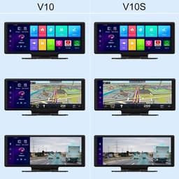 Dashcam voor Auto - 10.26” Dashcam ADAS GPS Navigatie - Android 8.1 - Remote Monitor & Rijassistentie - 2G met 6m RCC - Zwart — thumbnail 1