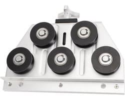 Verstelbare buis rechtzetter voor rem- en brandstofleidingen, aluminium legering, geschikt voor buizen van 3/16 tot 1/2 inch, ideaal voor precisiewerk en hobbyprojecten.