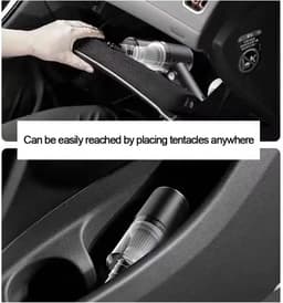 Draadloze Auto Stofzuiger - Handstofzuiger Auto - Auto Interieur Reinigen - Dubbele Koperen Motor - 120 Watt - Zwart — thumbnail 4