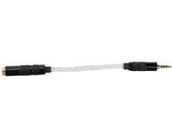 Vervangende Geluidskabel - Adapterkabel Audio - Koptelefoon Aansluiten - Vergulde Connector - 14 cm - Zilver