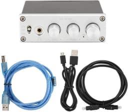 Glasvezel/Coax + PC USB Ingang DAC Decoder, met Hoofdtelefoonversterker Audio Decodering Ondersteuning voor 3.5mm Hoofdtelefoon (Zilver) — thumbnail 1