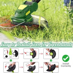 Sander Shop 50 stuks kunststof grastrimmers, 135 mm tuinmaaier, vervangende messen, draadloze grasmaaier, snijmessen, grasmaaier, accessoires, gereedschap voor gazon, tuin, boomgaard, bos of pastoraal — thumbnail 5
