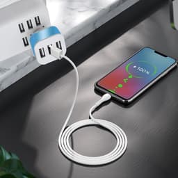 USB Hub - Poort Uitbreider - Data Overdracht - 3 Poorten - 5 Gbit/s - Blauw — thumbnail 3