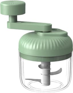 Handmatige Keukenmachine - Voedselhakker - Maaltijd Voorbereiden - Drie Snelheden - 15x10x15 cm - Groen — thumbnail 1
