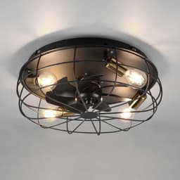 Fantiluxe - Sam - Plafondventilator met verlichting - Zwart - Ø48cm - Afstandsbediening - Met lamp - Plafond ventilator - Slaapkamer — thumbnail 4