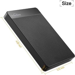 Externe harde schijf - Draagbare opslag - Bestanden opslaan - Snelle USB 3.0 - 4 TB - Zwart — thumbnail 5