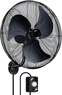 Wandventilator - Muurventilator - Binnenlucht koelen - Stille werking - 18 inch - Zwart — thumbnail 1