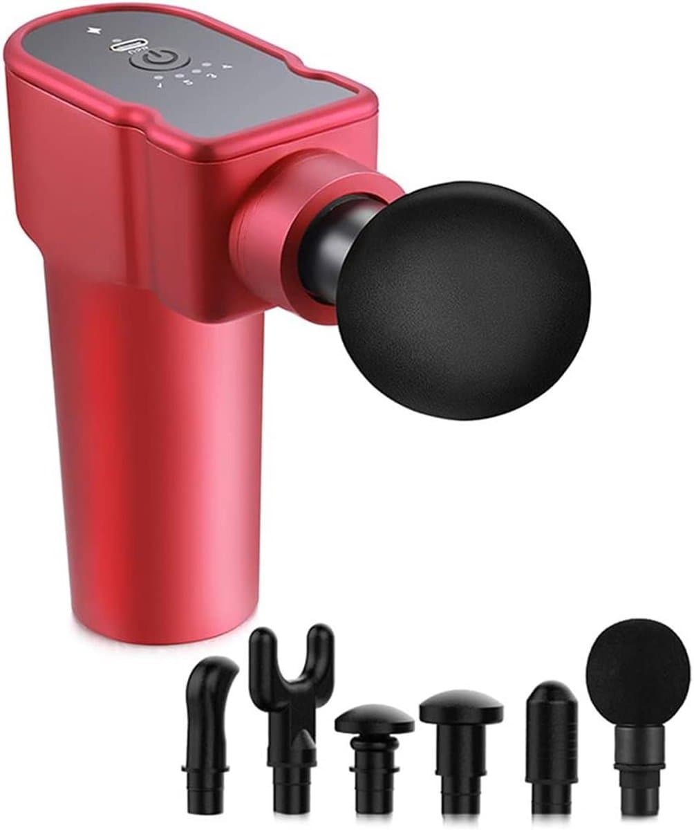 Massage Gun - Spier Stimulator - Spierherstel Bevorderen - Stil en Krachtig - 22 x 16 x 6cm - Rood — afbeelding 1