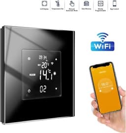 Slimme Thermostaat - Temperatuurregelaar - Woning Verwarming - Wifi & Spraakbesturing - 110x1x1 cm - Zwart — thumbnail 4