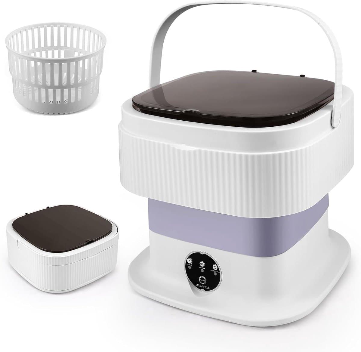 Mini Wasmachine met Centrifuge - Voor Kleine Wasgoed - Meerdere Programma's - huishoudapparaat — afbeelding 1