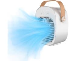 carmdering - Mini airco - Draagbare airco - Mobiele airco voor slaapkamer - Mobiele airco - ventilator - oplaadbare persoonlijke luchtkoeler - slaapkamer, reizen, kantoor, buiten, binnen - Wit