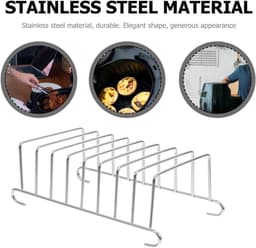 Heteluchtfriteuse Accessoireset - Kookrek RVS - Bakken Roosteren - Ovenvast Hittebestendig - 15.5 cm - Zilver — thumbnail 5