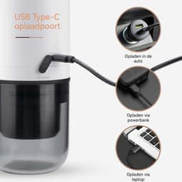 Gloovon® 3-in-1 Draagbare Espressomachine - Nespresso, Dolce Gusto & Koffiepoeder - 17 Bar - USB-C Oplaadbaar - Ideaal voor Auto, Camping & Reizen - Wit — thumbnail 2