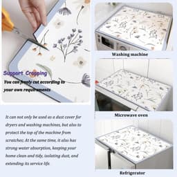 Wasmachine Droger Mat - Apparaat Beschermer - Apparaten Beschermen - Antislip Onderkant - 60 x 60 cm - Blauw — thumbnail 4