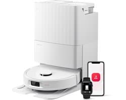 Roborock QV 35S Robotstofzuiger–10000 Pa zuigkracht– Dubbele anti-klitborstels– Slimme obstakelvermijding–Dubbele opklapbare– Draaiende dweilen– Automatisch dweilen–Zelfdrogend– Wit–Qrevo plus Upgrade