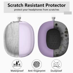 Beschermset voor Apple AirPods Max - 3-delige Set - Hoofdband Cover, Oorkap Beschermers & Reishoes - Siliconen & Hardcase - Airpods Hoesje - Beige — thumbnail 5
