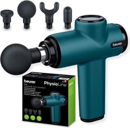 Compact massagepistool met 4 opzetstukken voor krachtige triggerpointmassage — thumbnail 1