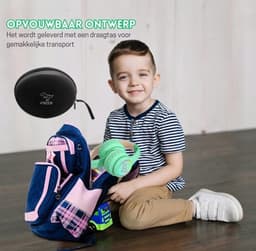 StayPowered Kinder Bluetooth Hoofdtelefoon - Perfect voor School & Reis - Veilig Volumeniveau - Heldere Geluidskwaliteit - met LED - Draadloos & Bekabeld - Versterkt Materiaal - Lange Batterijduur - Groen - Levering Sneller dan Aangegeven! — thumbnail 4
