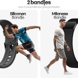Xssive SW10 Smartwatch Heren & Dames | AMOLED | Hartslagmeter | Waterdicht IP67 | Milanese en Siliconen Bandjes - Geschikt voor Apple & Android Watch — thumbnail 4