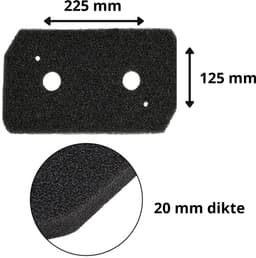 Bramokava – Droger Filter – 1 Stuk – Geschikt voor Bosch Siemens - Condensor Wasdroger Droogkast Schuimfilter – Alternatief voor 12007650 – 225x125x20 mm — thumbnail 4