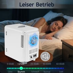 NETTLIFE Skincare Fridge - Mini Koelkast - Make-up Koelkast met Spiegel - Skincare Koelkast met LED Verlichting - Wit - Stil - Beauty Fridge - voor Auto | kamer - 6 Liter — thumbnail 4