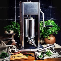 Thuys – Worstenvuller – Handmatige Worstenmaker – Worstenvul Machine Roestvrijstaal – Professionele Worstmachine – Vleesmolen– Vulmachine – 3 liter - Zwart — thumbnail 5