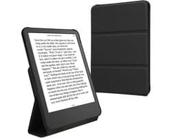 kwmobile E-readerhoesje voor Amazon Kindle Paperwhite (2024)/Colorsoft cover - E-reader Hoes met standaard - Van Kunstleer in zwart
