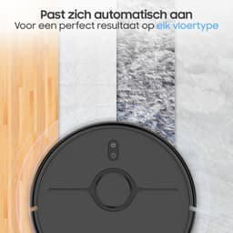 Sweepo® Smart Robotstofzuiger met Dweilfunctie – Met Laadstation – LiDAR Navigatie – Met App – Voor Huisdieren – Automatisch Hervatten — thumbnail 5
