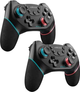 Arkaia Draadloze Controller - Geschikt voor Nintendo Switch & Switch 2 - Nintendo Switch Accessoires - 2 STUKS — thumbnail 1