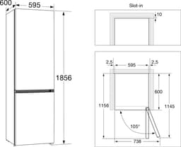 Hisense RB3K330SAFC vrijstaande koel-vriescombinatie - inhoud 330 liter - No Frost - LED-verlichting - zwart — thumbnail 4