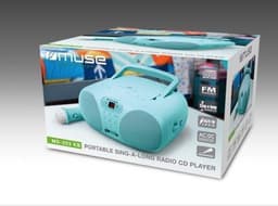 Muse MD-203KB - Boombox met radio/CD-speler en microfoon, kids, lichtblauw — thumbnail 2