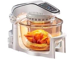 Heteluchtfriteuse-oven - Multicooker met convectie - Snel koken - Glazen kom - 10 Liter - Wit