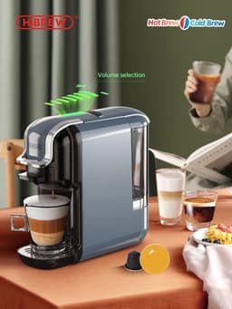 Lamor Koffiezetapparaat - Nespresso Machine - Espresso - Koffie Machines - Veelzijdig - Compact - 1450 W - 275 x 115 x 252 mm — thumbnail 3