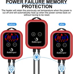 Aquariumverwarming, intelligent verwarmingselement voor aquarium, onderwatersieder met thermostaat en instelbare temperatuur, LCD-scherm, bescherming tegen oververhitting en droogloop — thumbnail 4