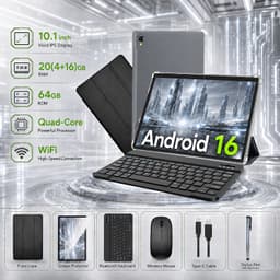 Tablet 10,1 Inch – Android 16 Tablet met 20GB RAM en 64GB Opslag – 6000mAh – WiFi – USB-C — thumbnail 3