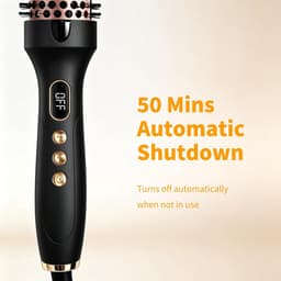 Brush, ronde ionen-thermoborstel, verwarmd om natuurlijke golven en volume te creëren, 6 temperatuurinstellingen, dubbele spanningsfunctie — thumbnail 4