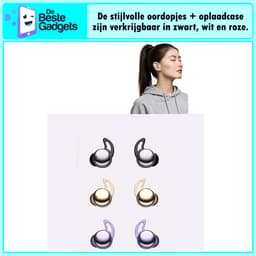 De Beste Gadgets Sleep Earbuds – Slaap Oordopjes voor Zijslapers – Bluetooth 6.1 – Noise Cancelling – White Noise – 48 Uur Batterij – USB-C – Zwart — thumbnail 3