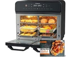 XXL heteluchtfriteuse - 22 liter - met 2 kamers - en led-touchscreen