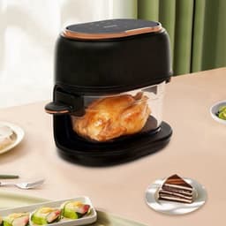 Heteluchtfriteuse Digitale 4L - 1350 W Vermogen - Touchscreen Bediening - Borosilicaatglas Mand - Voor Gezond Koken — thumbnail 1
