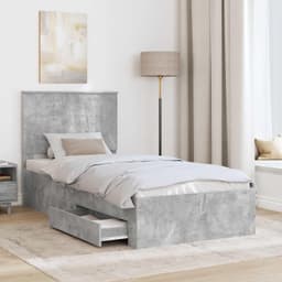 Bedframe met lade grijs beton 90 x 200 cm — thumbnail 3