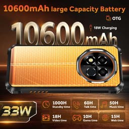 OUKITEL G6 Outdoor Smartphone 16GB RAM-128GB ROM-10600mAh batterij-6.52 inch HD-Android16-4G — thumbnail 5