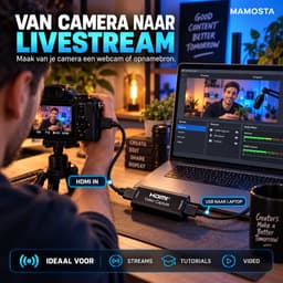 Mamosta® Capture Card HDMI Naar USB - Video Game Streamen & Opnemen - Geschikt Voor PS4, PS5, Nintendo Switch, Xbox, Windows & Mac — thumbnail 3