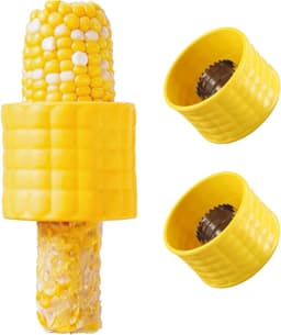 2 stuks maïs peeler - versterkt anti-slip handvat - eenhands gebruik soepel - snel spoelen schoon - geel — thumbnail 1