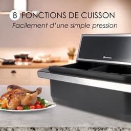 Heteluchtfriteuse Dubbele Luchtfriteuse 11 L - 2850 W Vermogen - Polypropyleen Materiaal - Zwart Koken - Airfryer — thumbnail 5