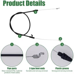 946-04661A Bedienkabel 53cm Zelfrijdende Benzinemaaier voor TB110 TB230, 746-04661A Gashendelkabel Vervanging voor Grasmaaier — thumbnail 4